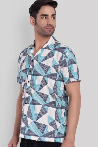Multy color smart cotton blended  designer printed graceful casual shirt
