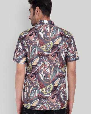 Brown color smart cotton blended  designer printed graceful casual shirt 2