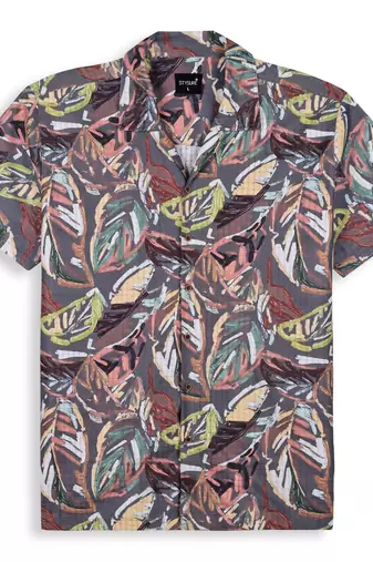 Brown color smart cotton blended  designer printed graceful casual shirt