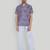 Blue color smart cotton blended  designer printed graceful casual shirt