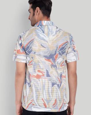 Beige color smart cotton blended  designer printed graceful casual shirt 2