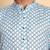 Blue color beautiful printed smart ceremonial kurta payjama