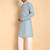 Blue color beautiful printed smart ceremonial kurta payjama