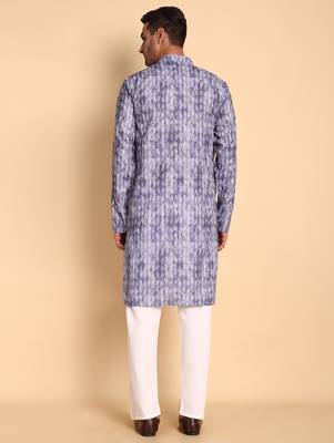 Purple color beautiful printed smart ceremonial kurta payjama 2