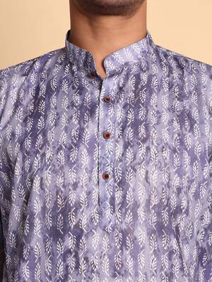 Purple color beautiful printed smart ceremonial kurta payjama 3