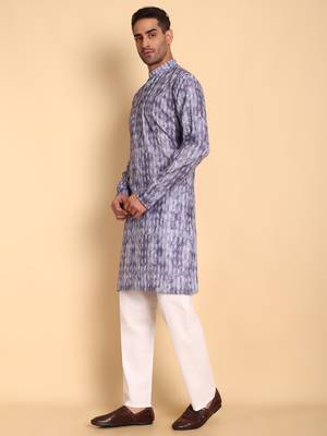 Purple color beautiful printed smart ceremonial kurta payjama 4