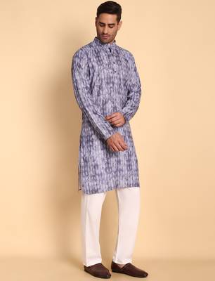 Purple color beautiful printed smart ceremonial kurta payjama 5