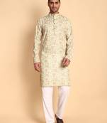 Pink color beautiful printed smart ceremonial kurta payjama