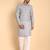 Grey color beautiful printed smart ceremonial kurta payjama