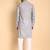 Grey color beautiful printed smart ceremonial kurta payjama