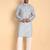 Blue color beautiful printed smart ceremonial kurta payjama