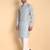 Blue color beautiful printed smart ceremonial kurta payjama
