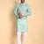 Green color beautiful printed smart ceremonial kurta payjama