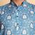 Blue color beautiful printed smart ceremonial kurta payjama