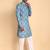 Blue color beautiful printed smart ceremonial kurta payjama