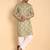 Green color beautiful printed smart ceremonial kurta payjama