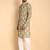 Green color beautiful printed smart ceremonial kurta payjama