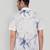 White color smart printed casual shirt for men