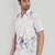 White color smart printed casual shirt for men