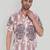 Brown color smart printed casual shirt for men