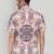 Brown color smart printed casual shirt for men