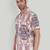 Brown color smart printed casual shirt for men