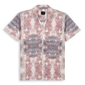 Brown color smart printed casual shirt for men 5