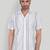 White color smart printed casual shirt for men