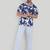 Blue color smart printed casual shirt for men