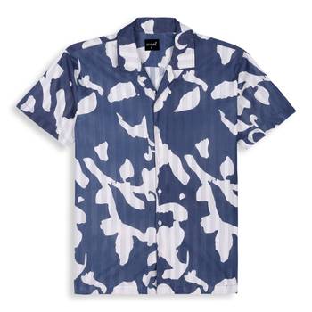 Blue color smart printed casual shirt for men 5