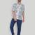 Smart and stylish blue color  designer printed shirt