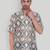 Smart and stylish brown color  designer printed shirt