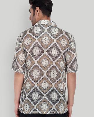 Smart and stylish brown color  designer printed shirt 2