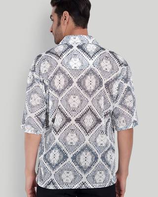 Smart and stylish grey color  designer printed shirt 2
