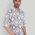 Smart and stylish grey color  designer printed shirt