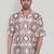 Smart and stylish orange color  designer printed shirt