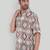 Smart and stylish orange color  designer printed shirt