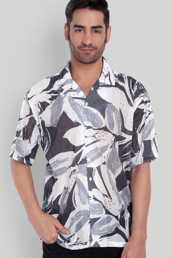 Smart and stylish black color  designer printed shirt