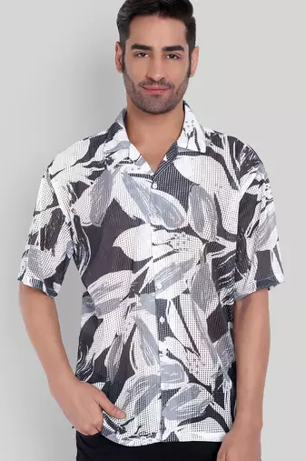 Smart and stylish black color  designer printed shirt