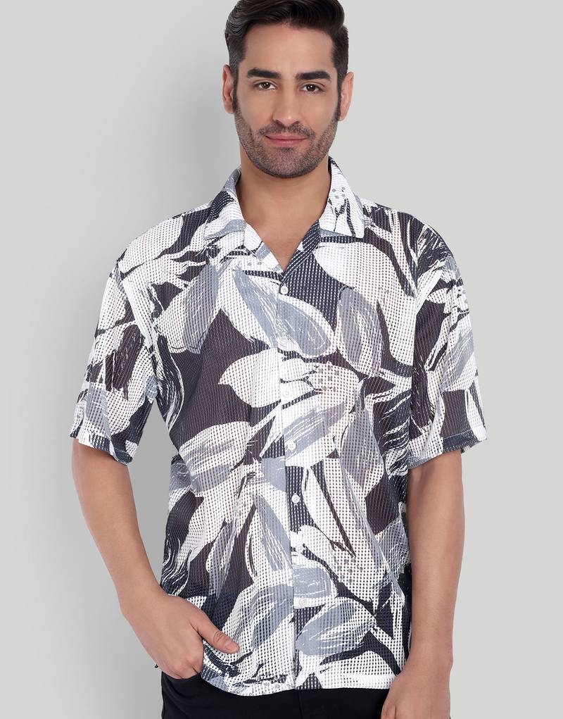 Smart and stylish black color  designer printed shirt