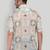Smart and stylish beige color  designer printed shirt