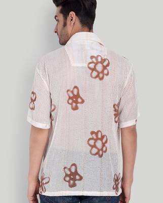 Smart and stylish brown color  designer printed shirt 2