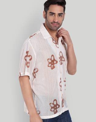 Smart and stylish brown color  designer printed shirt 4