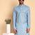Blue color smart and ethnic designer printed kurta payjama for men's festive looks