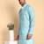 Blue color smart and ethnic designer printed kurta payjama for men's festive looks