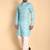 Blue color smart and ethnic designer printed kurta payjama for men's festive looks