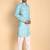Blue color smart and ethnic designer printed kurta payjama for men's festive looks