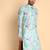 Blue color smart and ethnic designer printed kurta payjama for men's festive looks