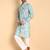 Blue color smart and ethnic designer printed kurta payjama for men's festive looks