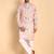 Pink color smart and ethnic designer printed kurta payjama for men's festive looks